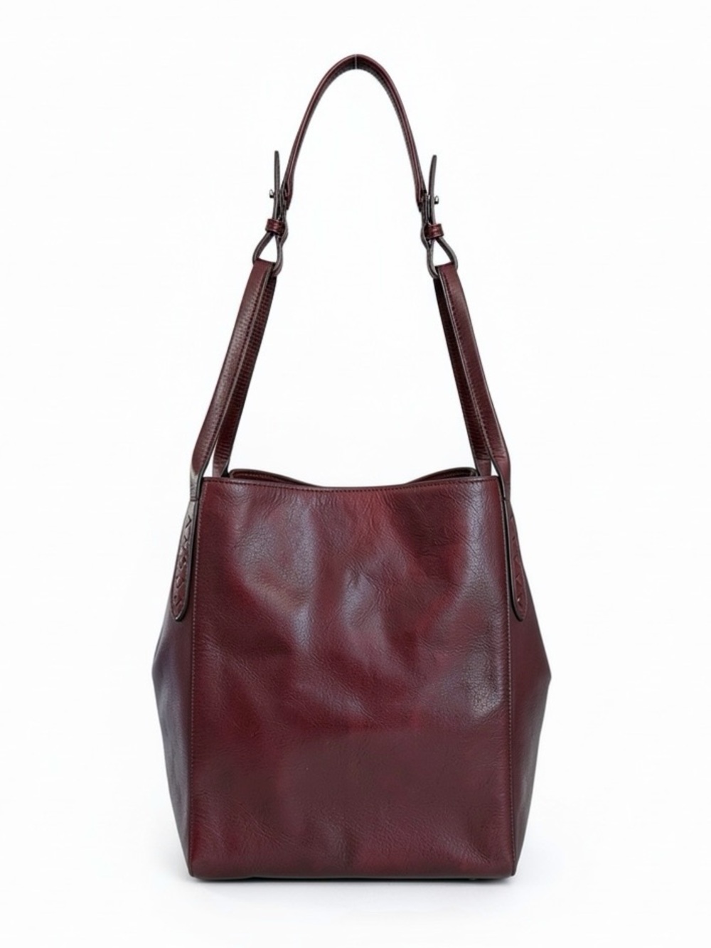 Frye Reed Magnetic Snap Leather Bucket Bag